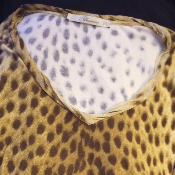 Blumarine leopard v-neck top - Picture 1 of 6